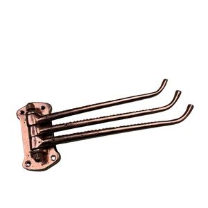 Vintage solid brass towel holder 10 x 4 made in Taiwan